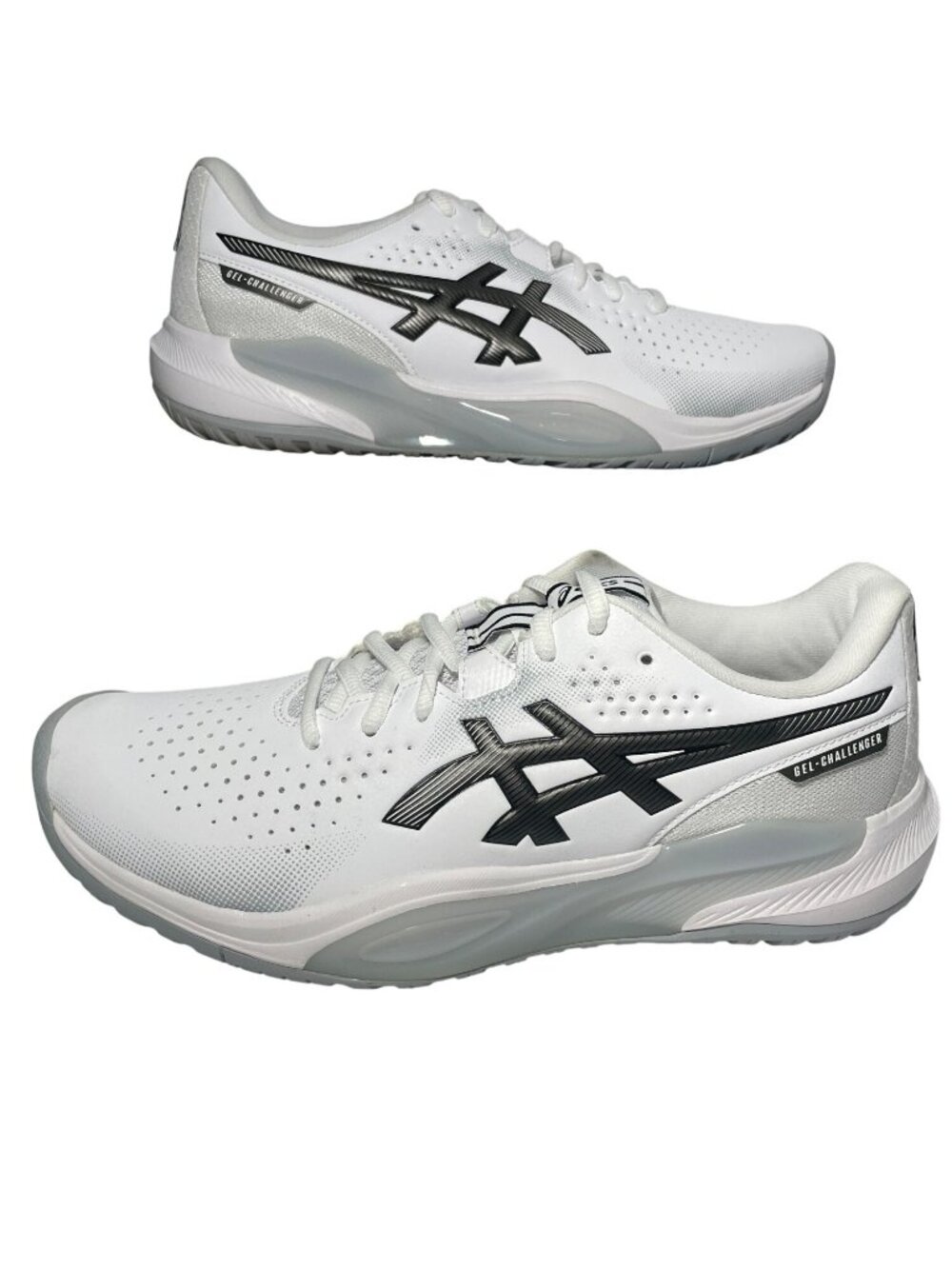 Asics Gel-Challenger 15 Tennis Shoes Athletic White/Gunmetal Men's Size 8.5  NWB